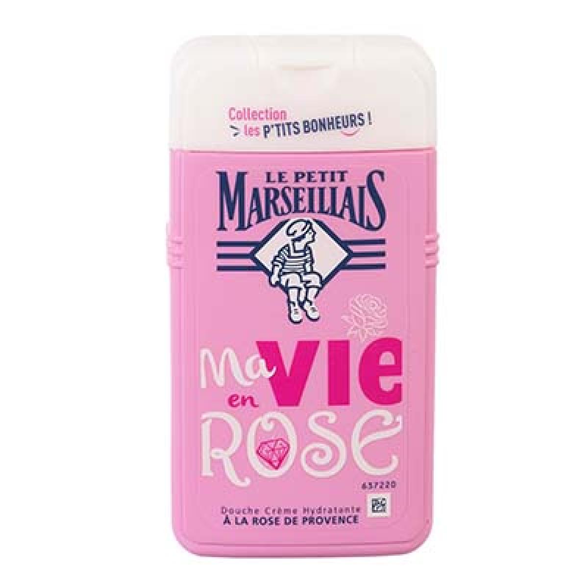 「バラ」シャワークリーム フランスの「ル・プティ・マルセイユ (Le Petit Marseillais)」 les P’TITS BONHEURS 250ml ボディウォッシュ
