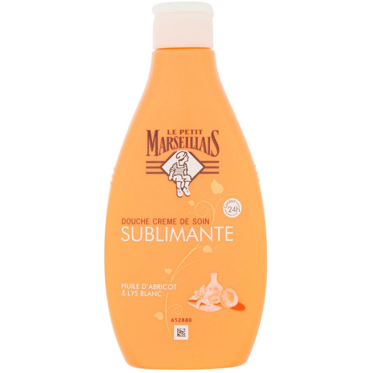 アプリコットオイルとホワイトリリー シャワーケアクリーム フランスの ル プティ マルセイユ(Le Petit Marseillais)最大の保湿効果 ボディウォッシュ 250ml