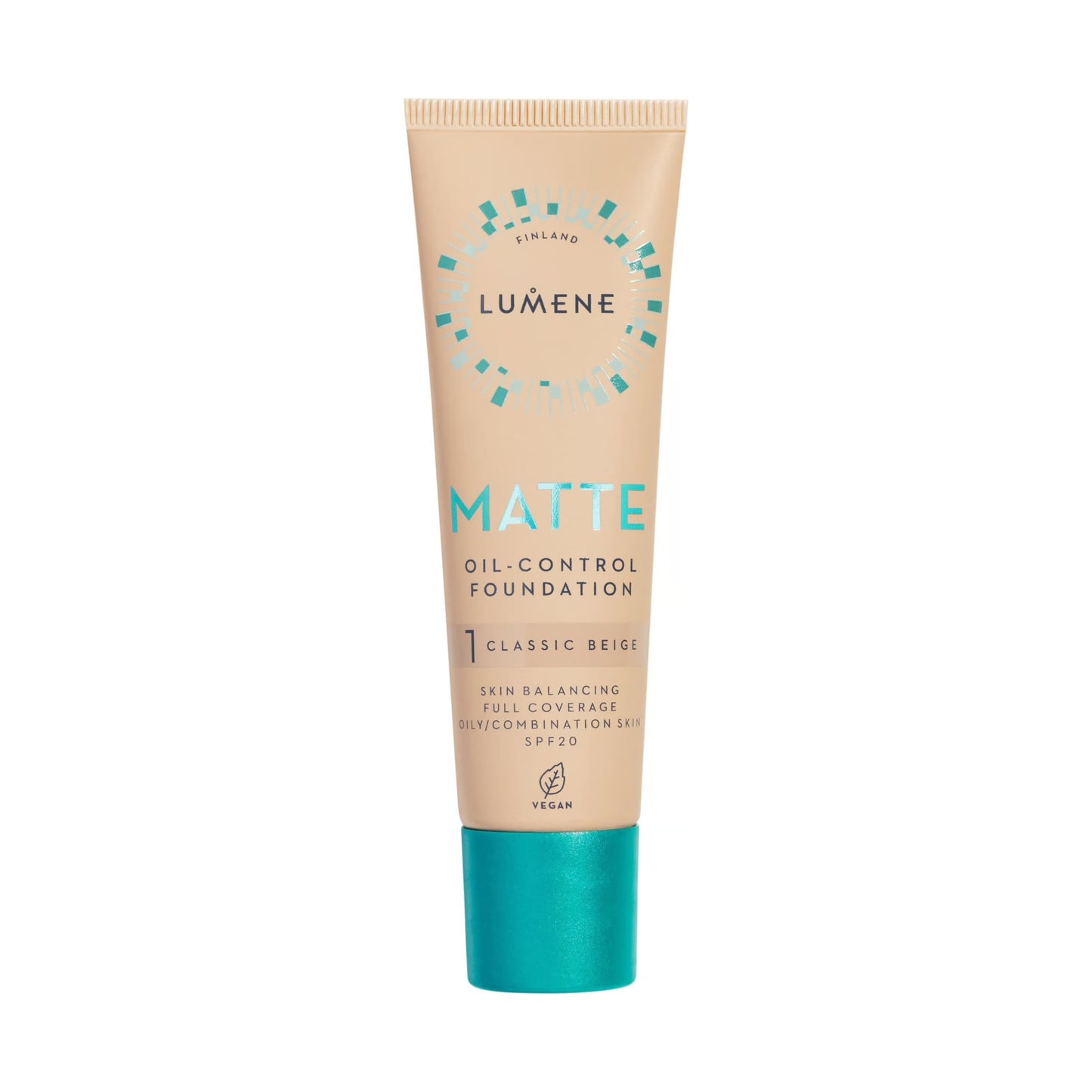 Lumene ルメネ ビーガン 脂性肌向け ファンデーション マット MATTE Oil-Control Foundation 1 クラシックベージュ SPF20 30ml “1 Classic Beige” for Oily/Combination Skin SPF20 30ml - Vegan