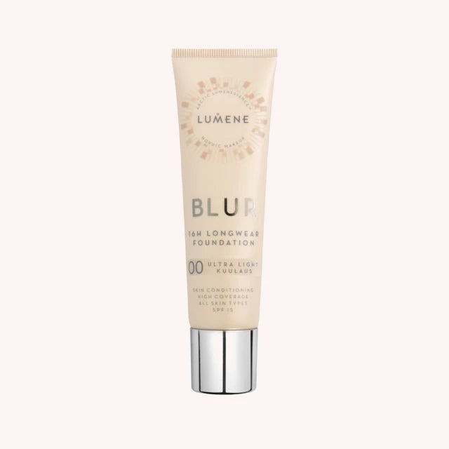 Lumene ルメネ ビーガン 16時間 ロング・ウェア ファンデーション BLUR 16H Longwear Foundation 00 アルトラー・ライト 全肌 SPF15 - 30ml “00 Ultra Light” - All Skin Types - 30ml - SPF15 - Vegan