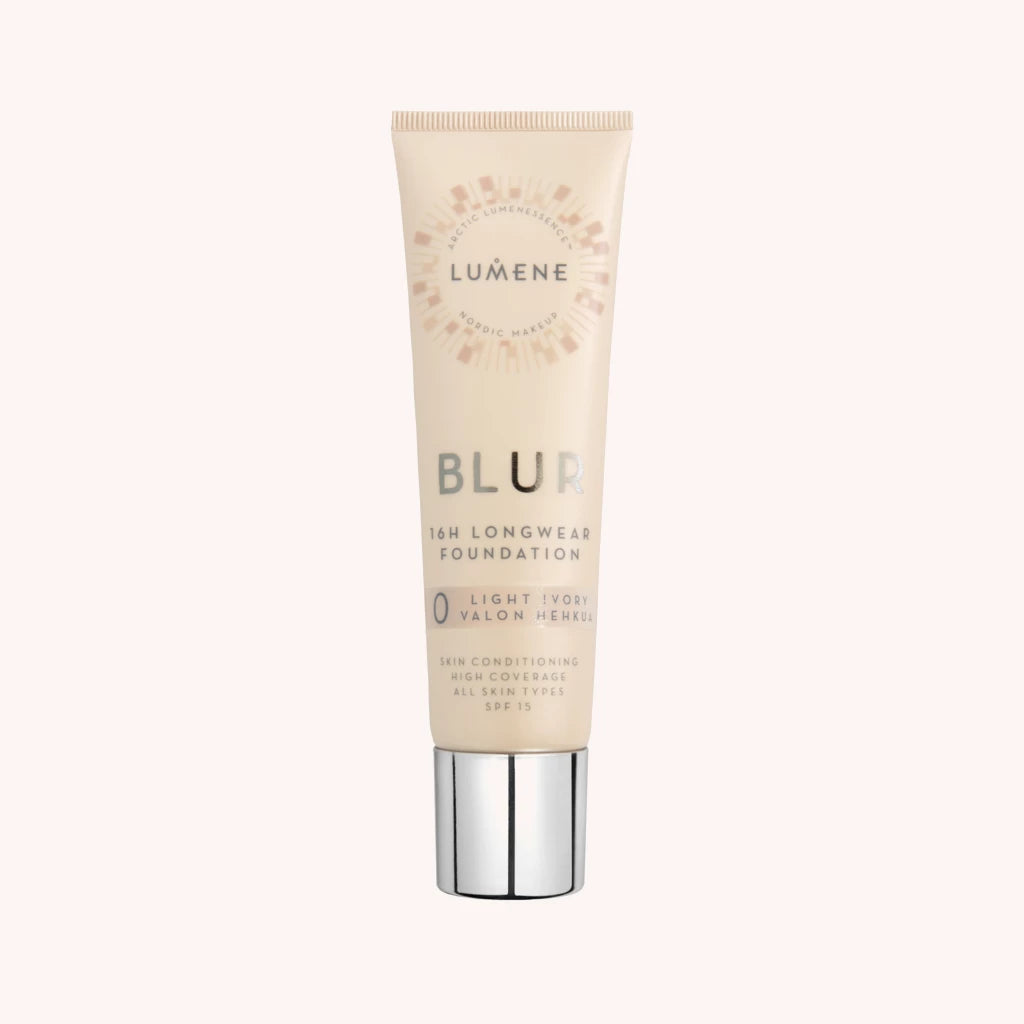 Lumene ルメネ ビーガン 16時間 ロング・ウェア ファンデーション BLUR 16H Longwear Foundation 0 ライト・アイボリー 全肌 SPF15 - 30ml “0 Light Ivory” - All Skin Types - 30ml - SPF15 - Vegan