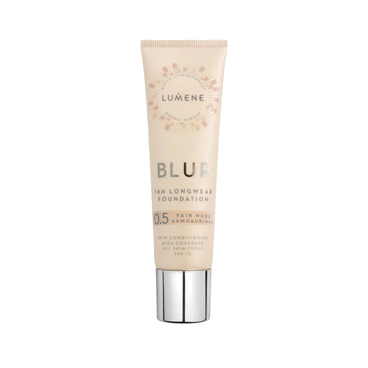 Lumene ルメネ ビーガン 16時間 ロング・ウェア ファンデーション BLUR 16H Longwear Foundation 0.5 フェア・ニュード 全肌 SPF15 - 30ml “0.5 Fair Nude” - All Skin Types - 30ml - SPF15 - Vegan