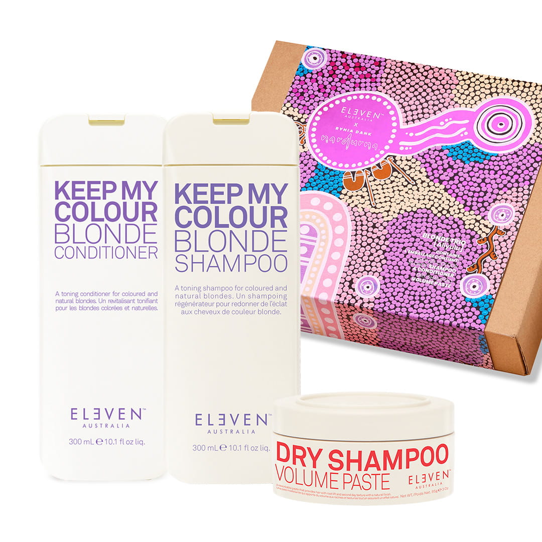 ELEVEN イレブン オーストラリア ブロンドヘアー用 ギフトセット RYHIA DANK BLONDE TRIO GIFT SET シャンプー 300ml + コンディショナー 300ml + ドライシャンプー 85g