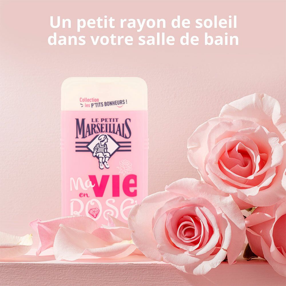 「バラ」シャワークリーム フランスの「ル・プティ・マルセイユ （Le Petit Marseillais）」 les P’TITS BONHEURS 250ml ボディウォッシュ