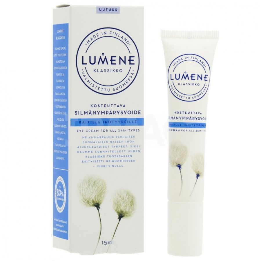 Lumene ルメネ ビーガン アイクリーム 全肌 15ml KLASSIKKO - KOSTEUTTAVA - SILMÄNYMPÄRYSVOIDE - Eye Cream 15ml - Vegan