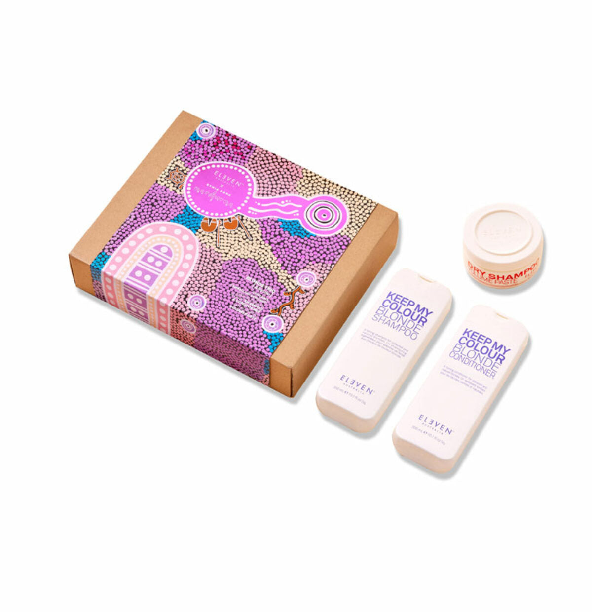 ELEVEN イレブン オーストラリア ブロンドヘアー用 ギフトセット RYHIA DANK BLONDE TRIO GIFT SET シャンプー 300ml + コンディショナー 300ml + ドライシャンプー 85g