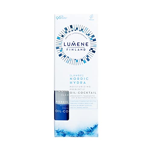 Lumene ルメネ ビーガン オイルカクテル 美容液 乾燥肌 30ml LÄHDE Nordic Hydra - Moisturizing Prebiotic - Oil-Cocktail serum 30ml - Vegan