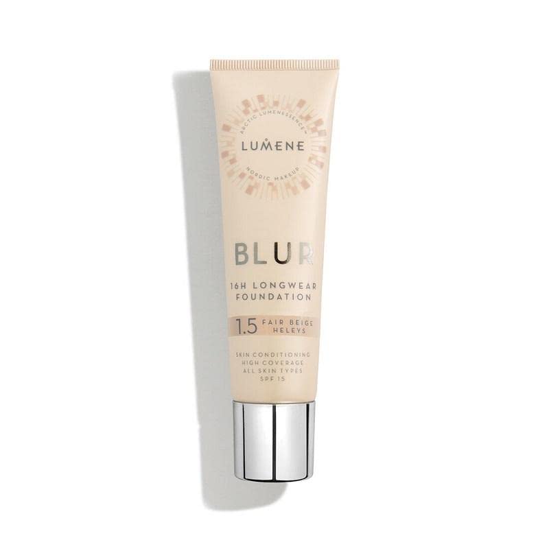 Lumene ルメネ ビーガン 16時間 ロング・ウェア ファンデーション BLUR 16H Longwear Foundation 1.5 フェア・ベージ 全肌 SPF15-30ml “1.5 Fair Beige” - All Skin Types - 30ml - SPF15 - Vegan