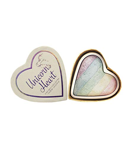 MAKEUP REVOLUTION(メイクアップ レボリューション) ブラッシングハート ハートハイライター ユニコーンハート（Hearts Highlighter Unicorns Heart） ハイライト 10グラム (x 1)