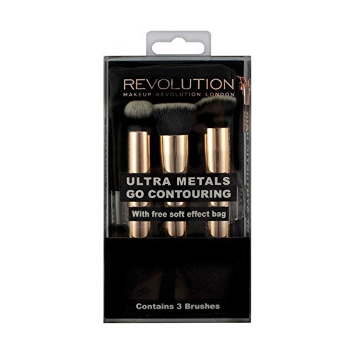 Makeup Revolution (メイクアップ レボリューション) Ultra Metals Go Contouring Brushes x3