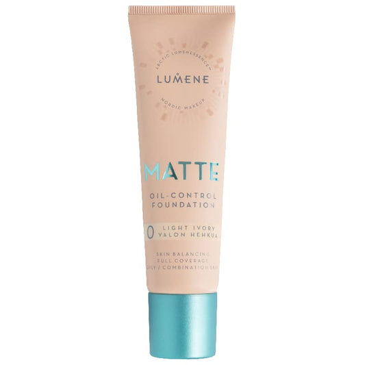 Lumene ルメネ ビーガン 脂性肌向け ファンデーション マット MATTE Oil-Control Foundation 0 ライト・アイボリー 30ml “0 Light Ivory” for Oily/Combination Skin 30ml - Vegan