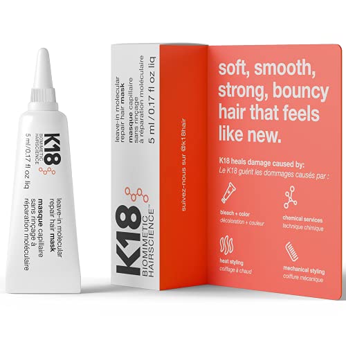 K18 Hair Leave-In Molecular Repair Hair Mask For Unisex 0.17 oz Masque