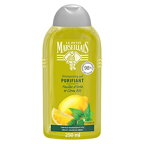 イラクサ と レモン シャンプー 天然成分 98% フランスのLPM「ル・プティ・マルセイユ （Le Petit Marseillais）」 250ml ortie et citron Bio