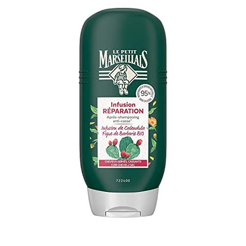 Le Petit Marseillais Après-Shampooing Infusion Nutrition, Cheveux Secs et Abimés, Infusion de Calendula BIO & Huile d'Argan BIO