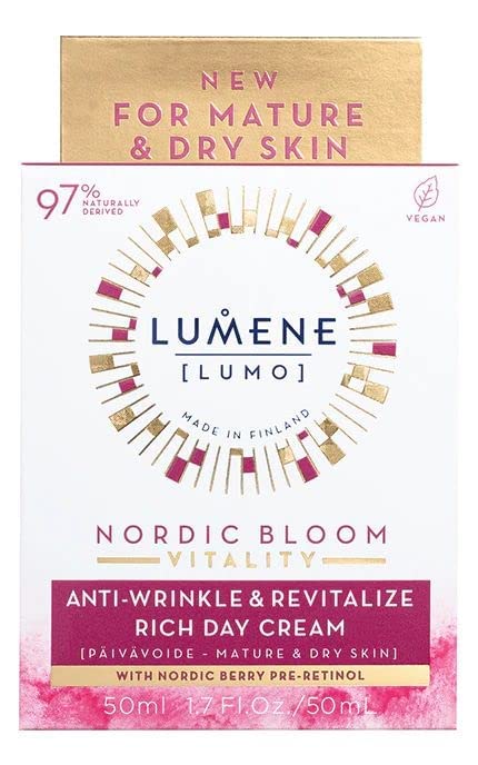 Lumene ルメネ ビーガン リッチデイクリーム 乾燥肌・成熟肌 50ml Lumo Nordic Bloom - Vitality - Revitalize Rich Day Cream - 50ml - Mature and Dry Skin - Vegan